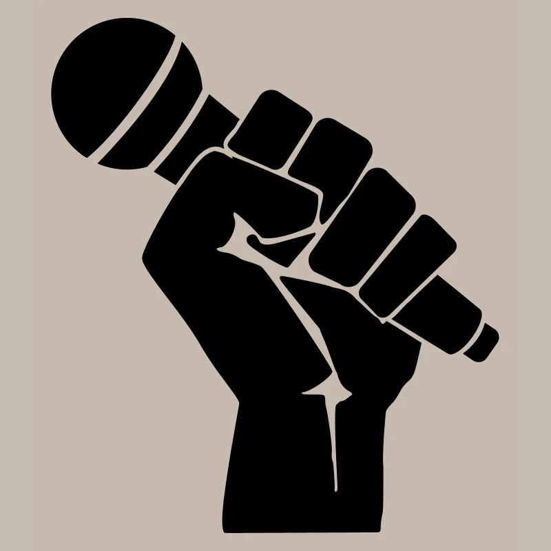 Poing avec microphone