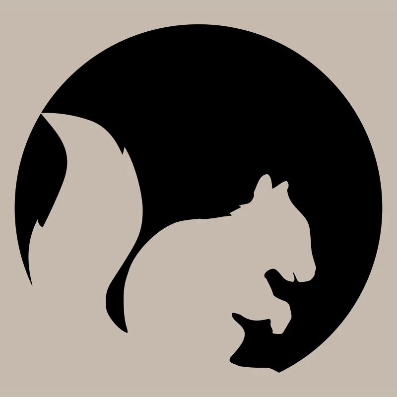 circle round logo silhouette black eichhoernchen n