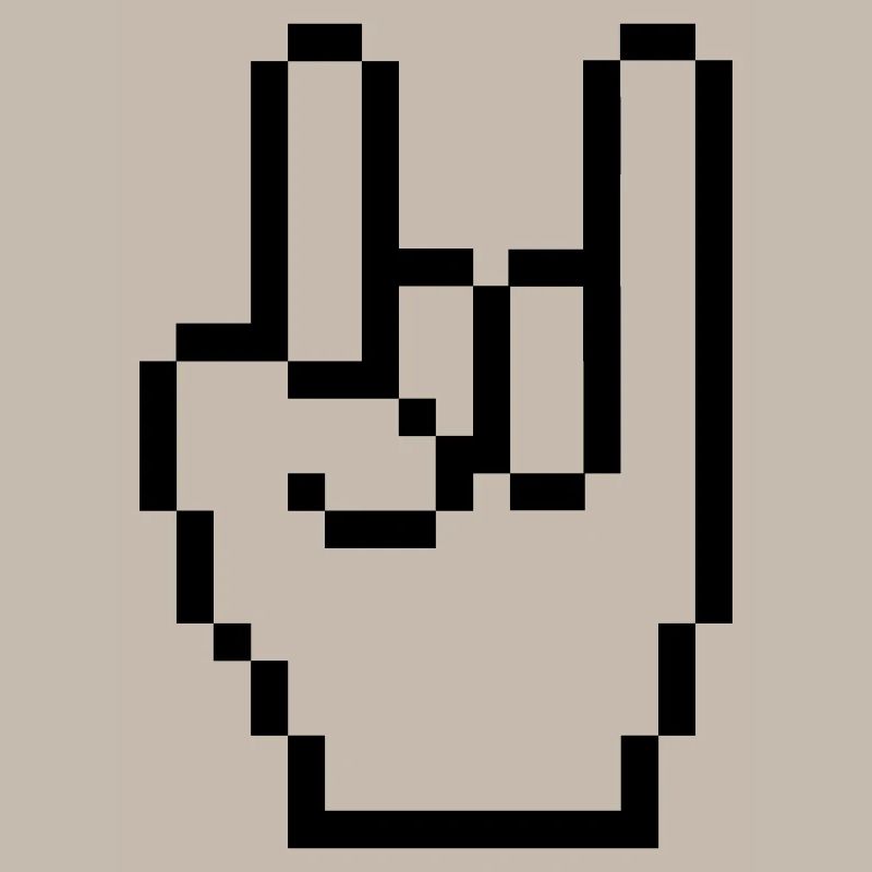 rock pixel hand