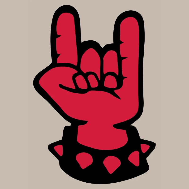 rock hand fork sign devil metal music anime fun