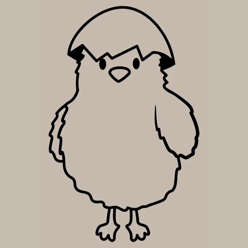 Chicks with eggshell on the head