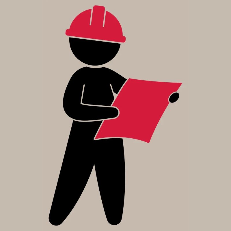 An engineer at a construction site
