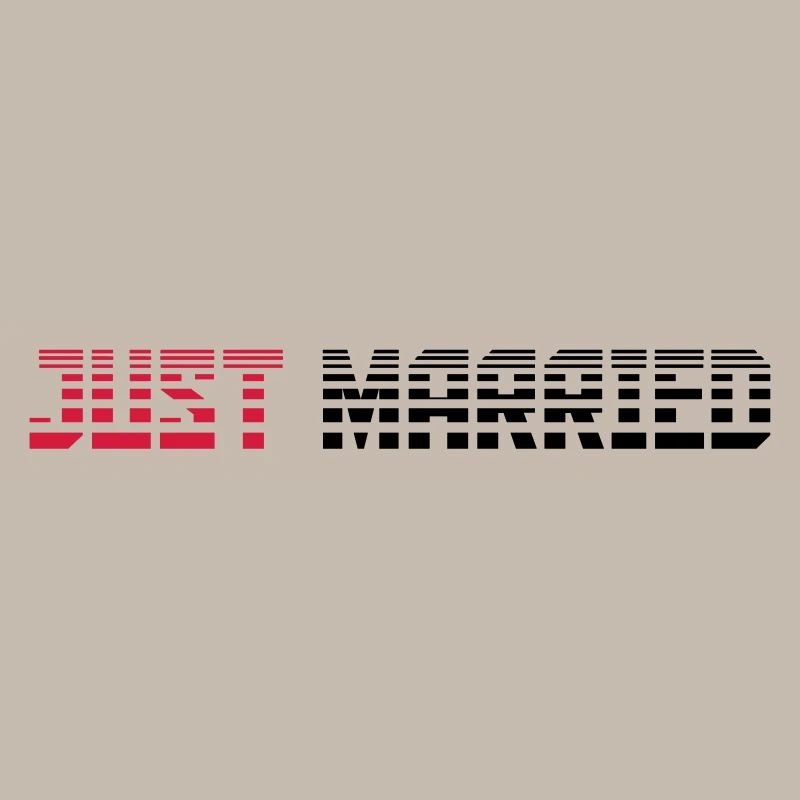 Just Married texte Logo Design