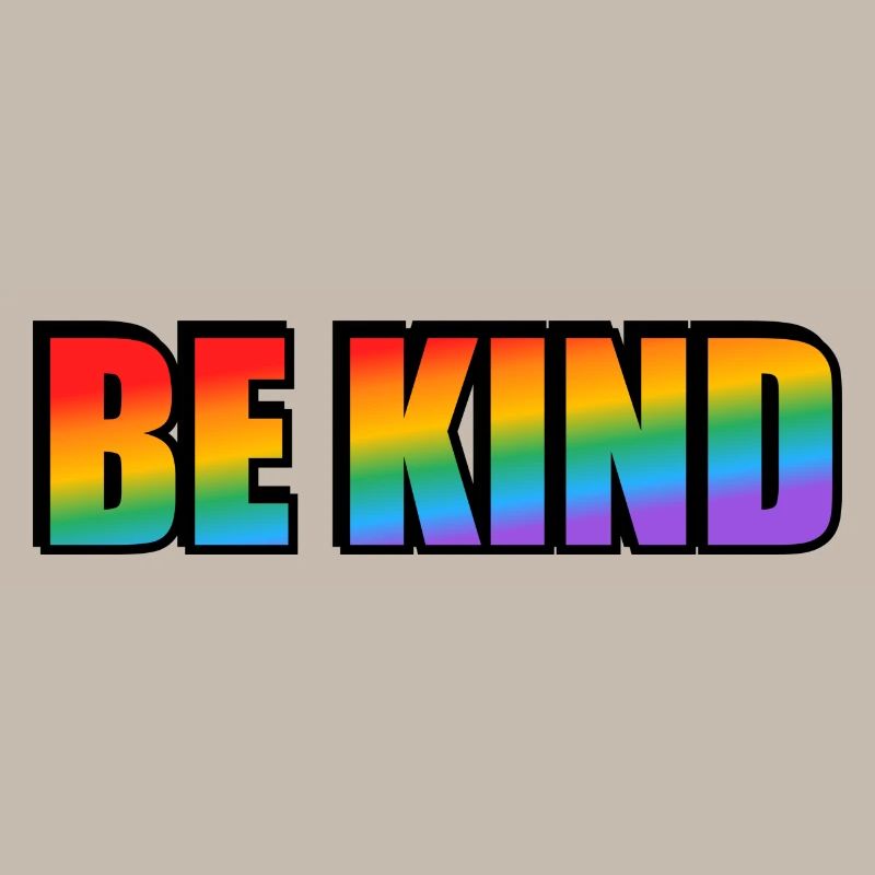 Sei freundlich Regenbogen