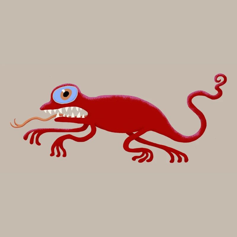 ulkige Echse-rot