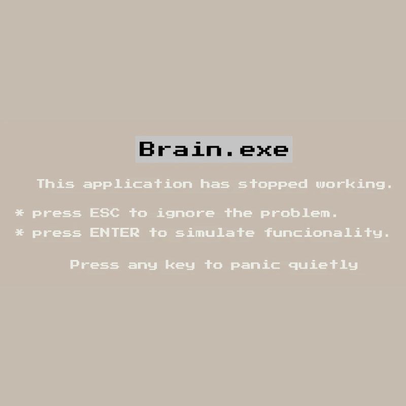 Brain.exe – Lustiges Computerfehler-Shirt