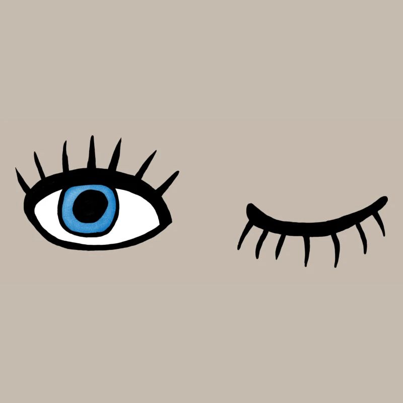 zwinkernde Augen