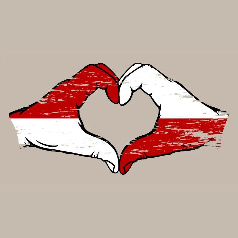 Drapeau de Monaco Pologne Forme de main Forme de coeur Utilisé