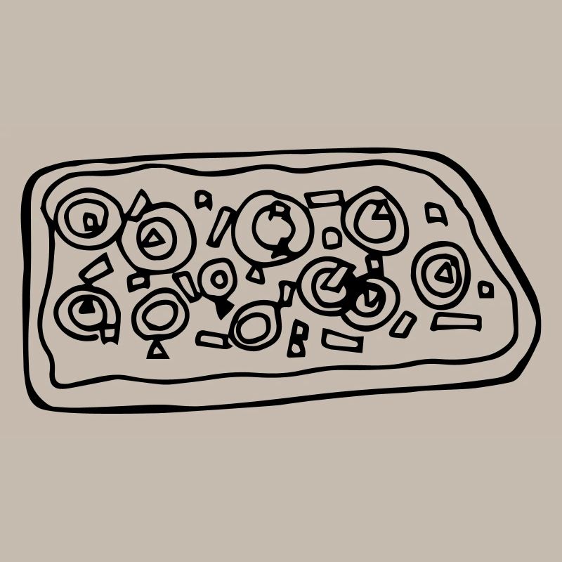 Pizza groß, Flammkuchen