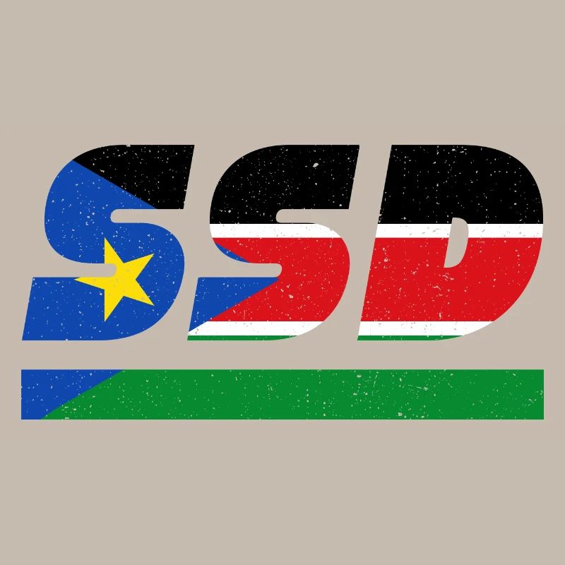 Drapeau du Soudan du Sud Drapeau SSD