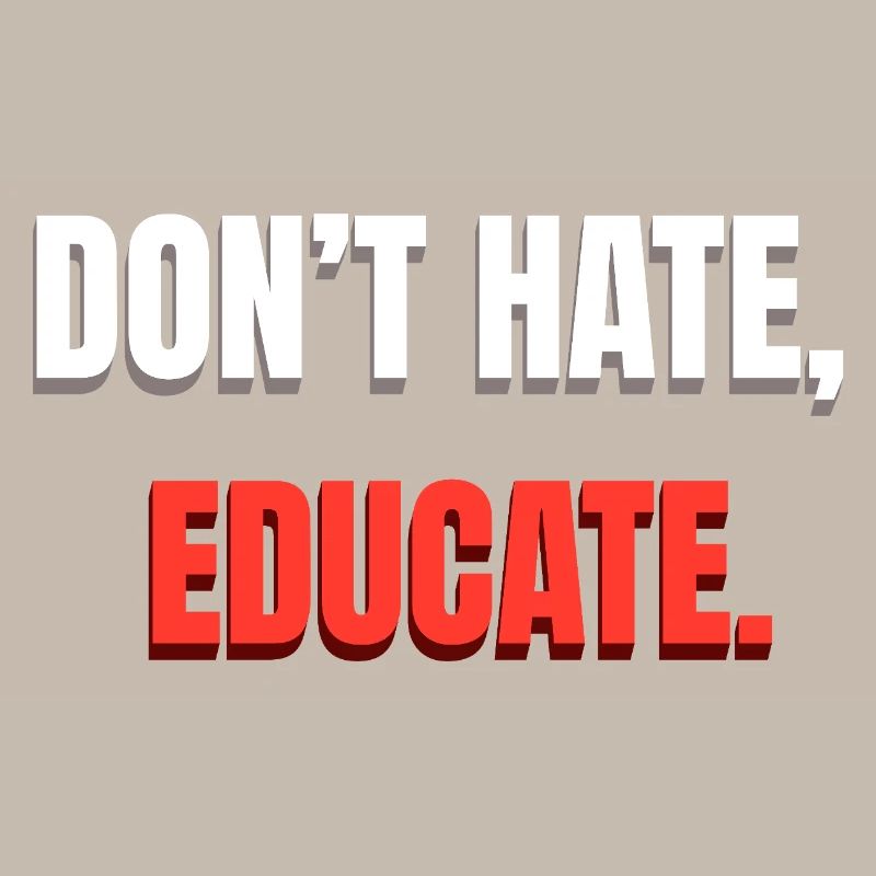 Message de ne pas détester l’éducation