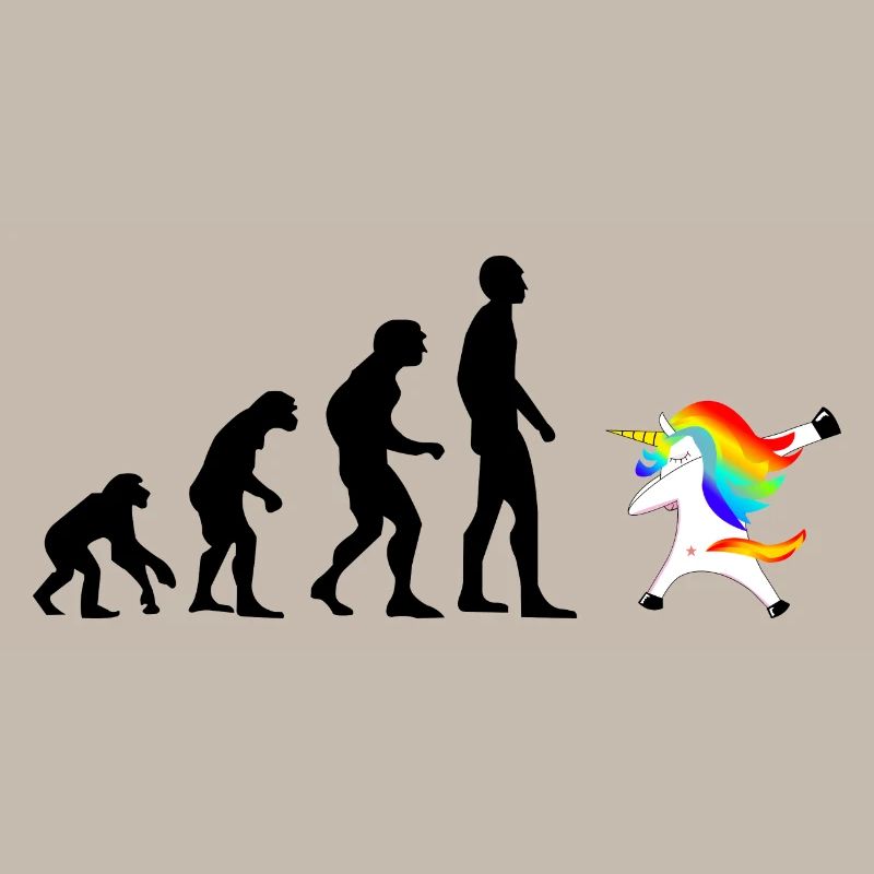 Evolution Dab Dabbing Einhorn Unicorn