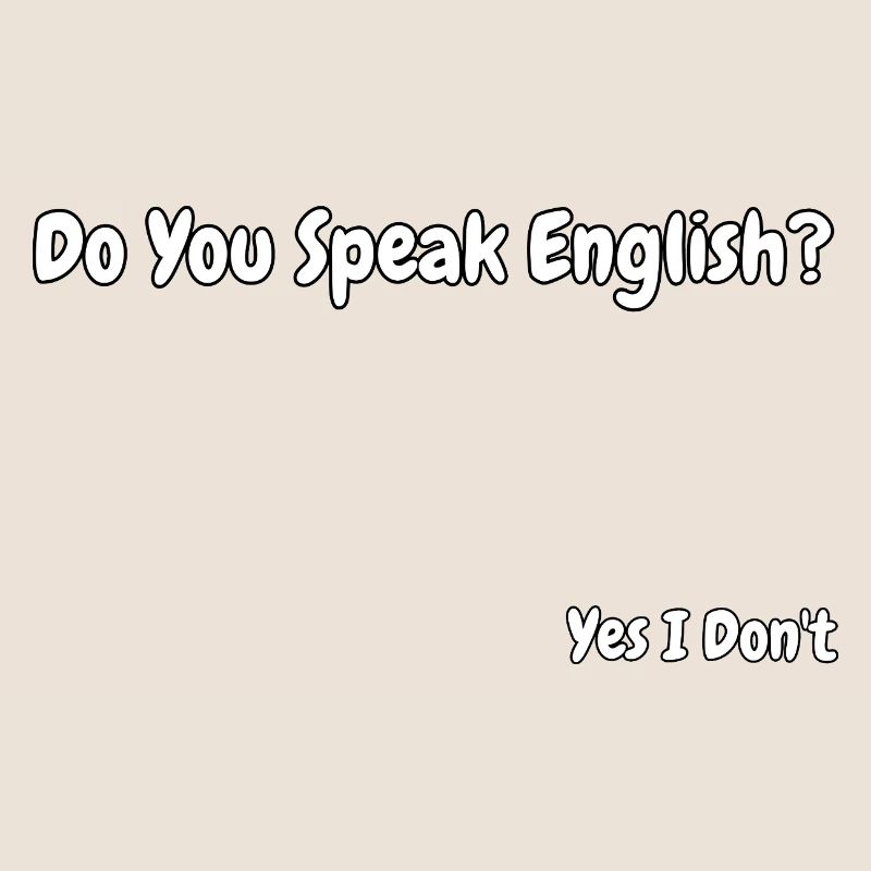 Funny English Language Joke Design