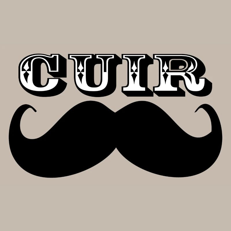 Cuir Moustache - Logo Noir