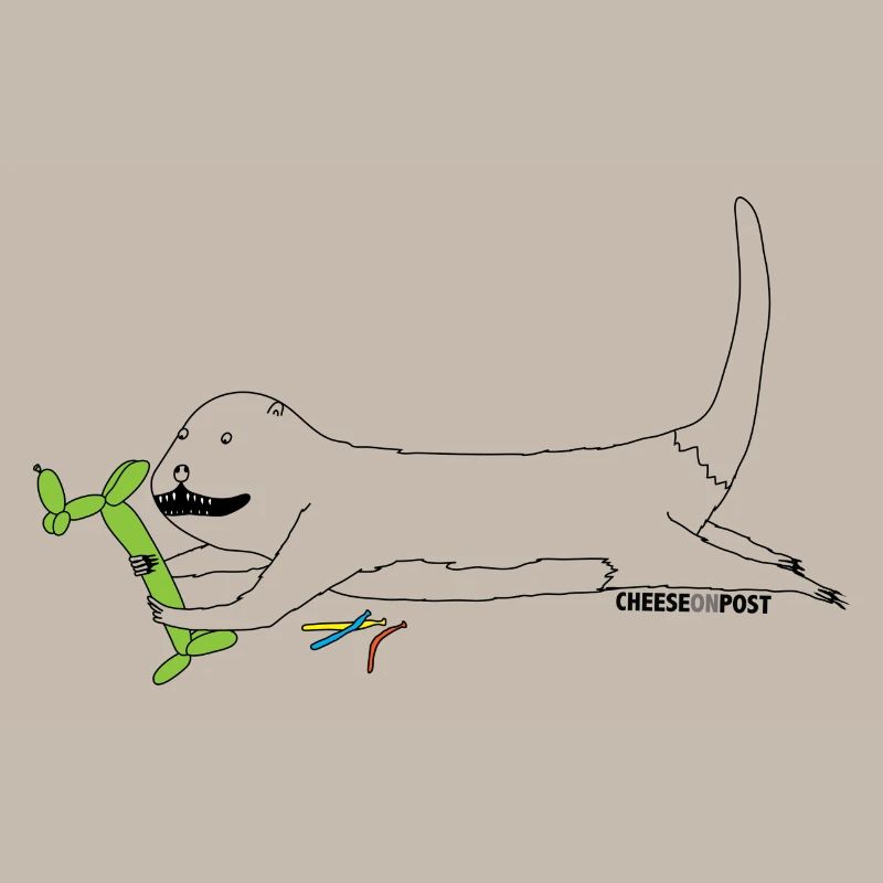 Otter mit Luftballons