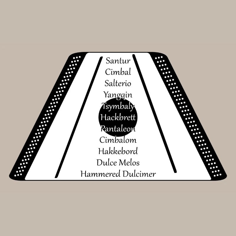 Dulcimer noir n blanc