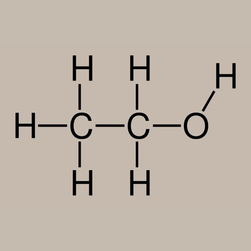 Ethanol Alcohol structural formula