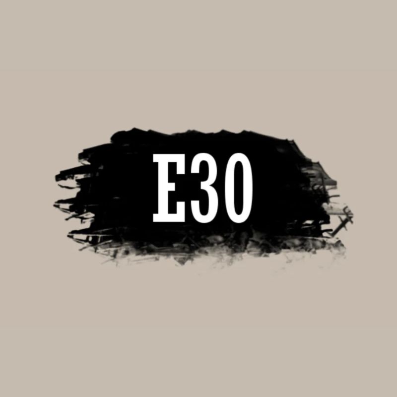 E30 lettering black