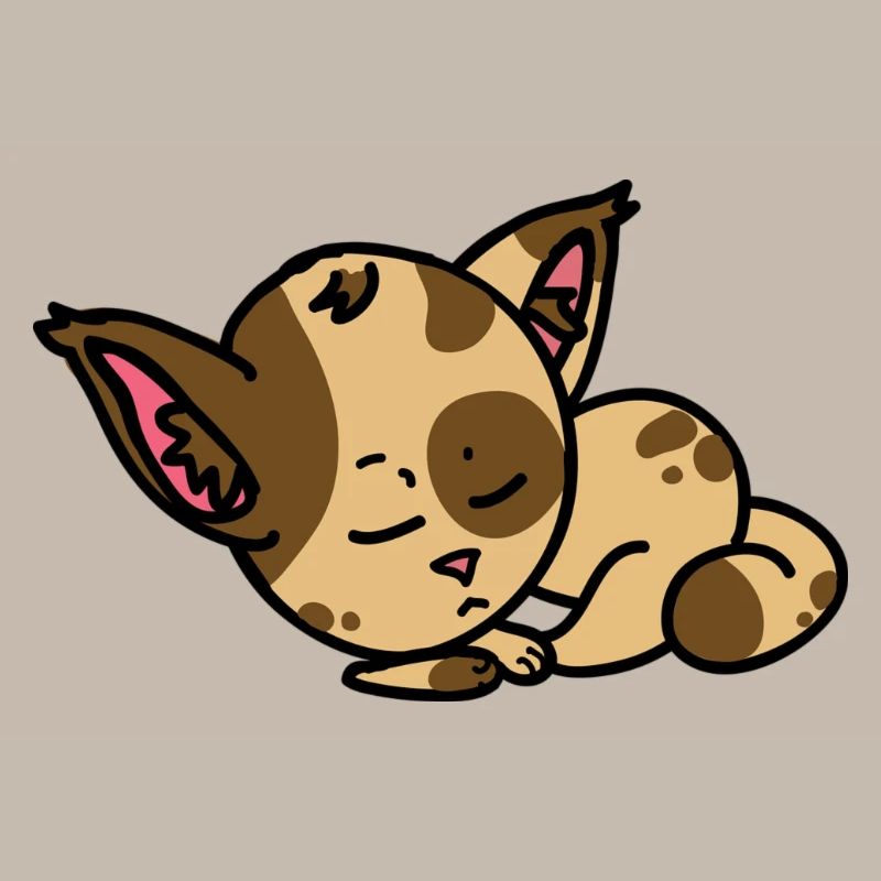 Schlafende Katze Comic Figur - Geschenkidee