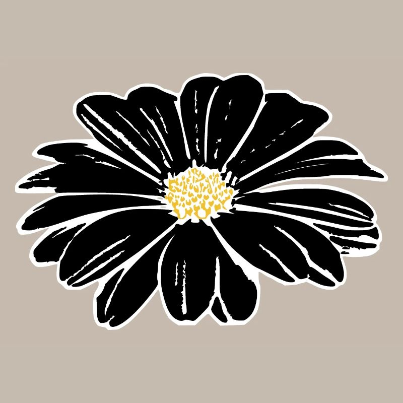Fleur, Noir, Fleurs, Noir, Fleur