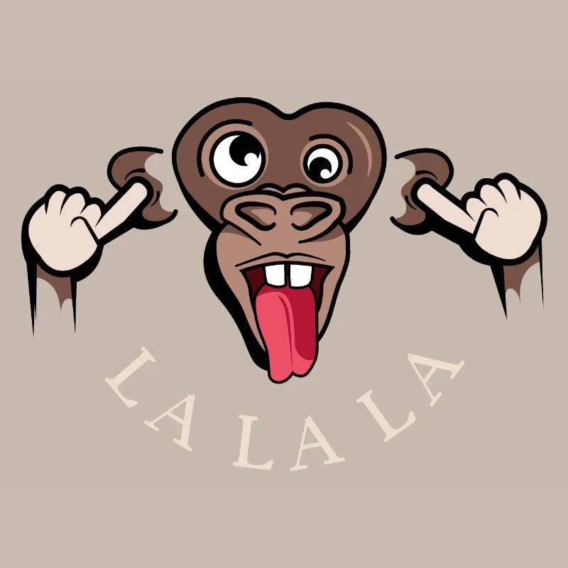 drôle singe lalala symbole illustration langue