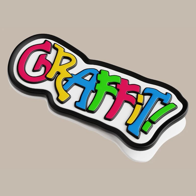 Graffiti lettering 3d effect