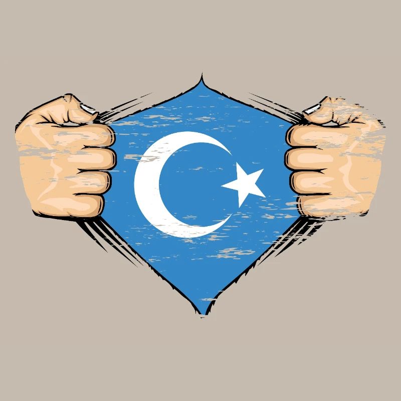 Design de drapeau ouïghour utilisé