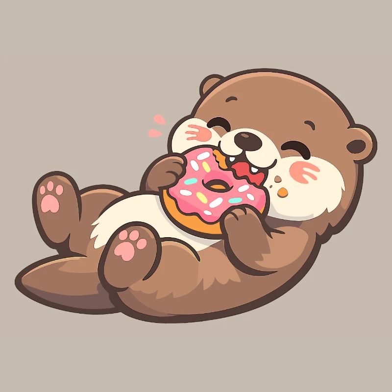 Cuddly bear with donut
