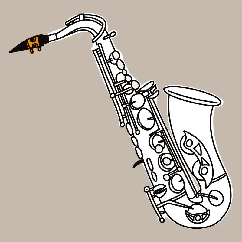 Saxophone Drawing