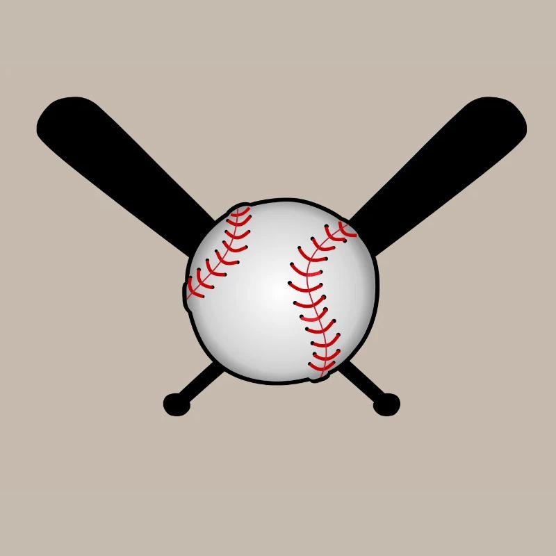 Baseball avec batte de baseball sur croix