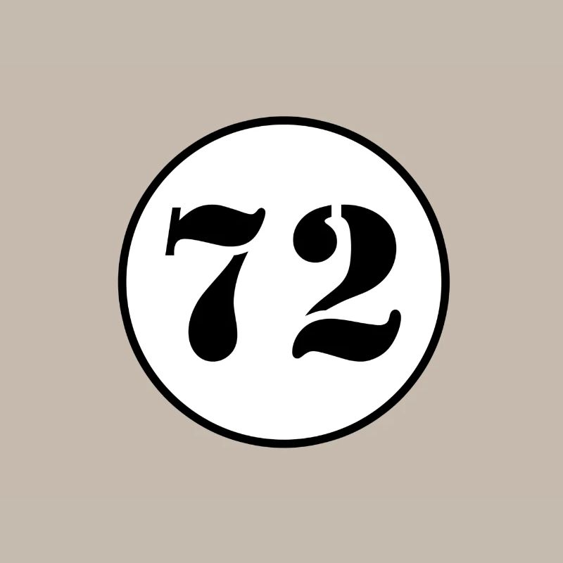NUMMER 72 Zweiundsiebzig Geburtstag Geschenk