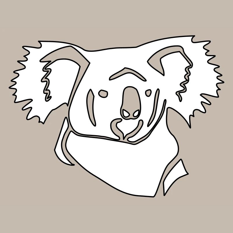 Dessin au trait de koala