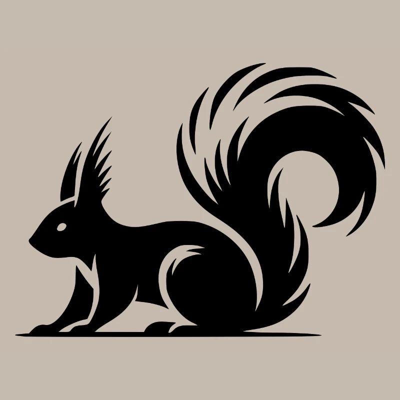Swift Squirrel Ink Style Drawing