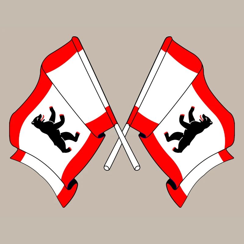 Deux drapeaux Berlin