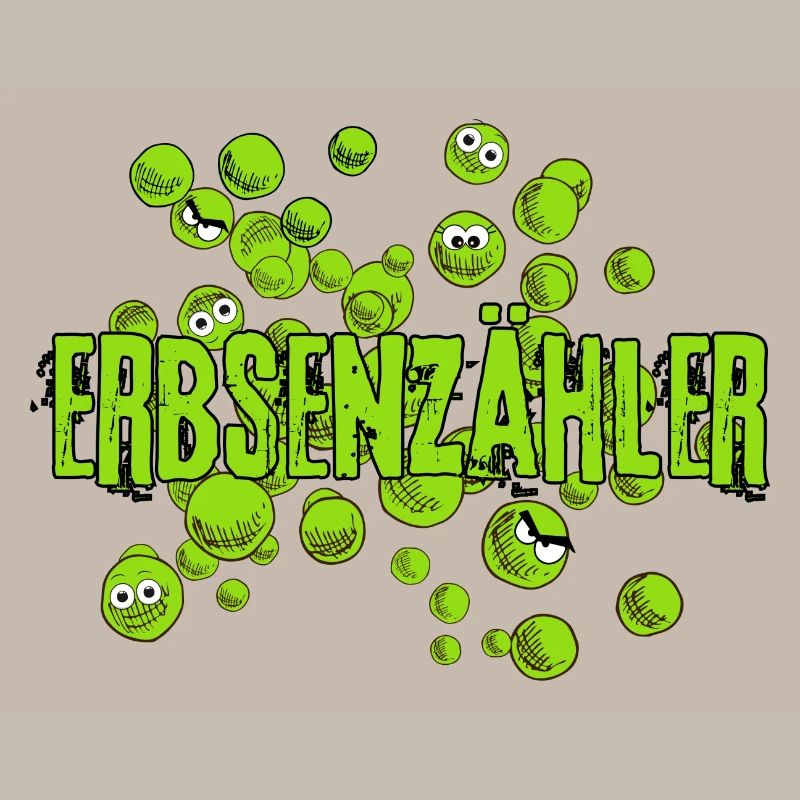 Erbsenzähler mrs Erdnuss grün fun comic