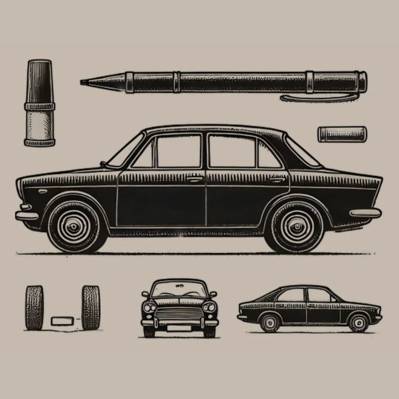 Schwarzer Oldtimer