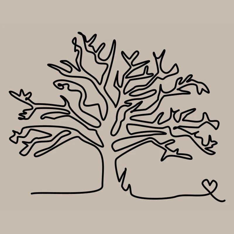 one line tree