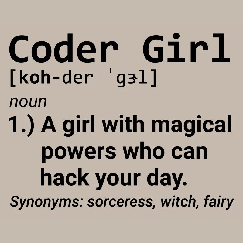 Coder Fille Définition développeur Programmier Girl
