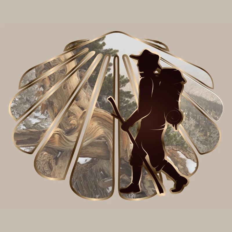 Ein Pilger oder Wanderer auf einem Pilgerweg