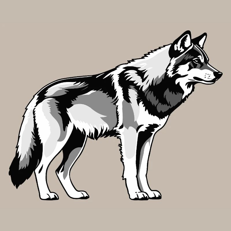 Loup - Conception de chien mignon