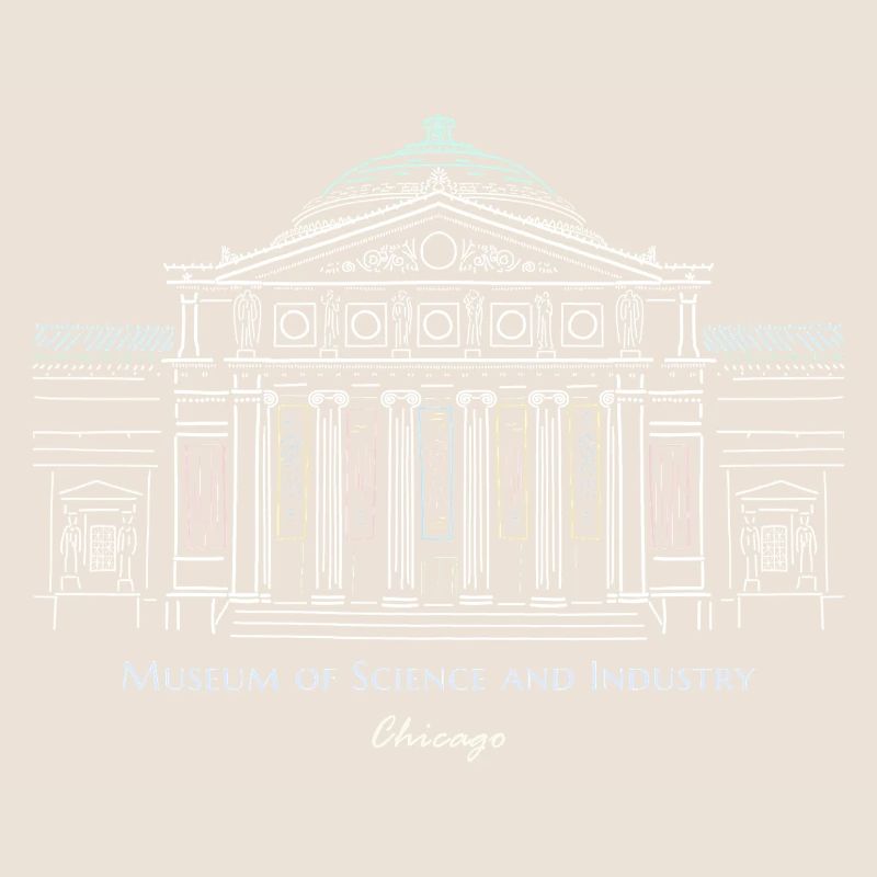 Musée des Sciences et de l’Industrie de Chicago, dessin à la main