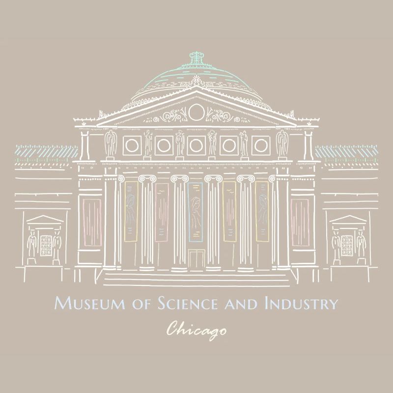 Musée des Sciences et de l’Industrie de Chicago, dessin à la main