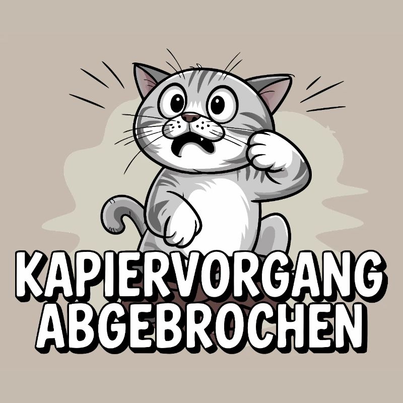 Processus de copie abandonné – chat confus