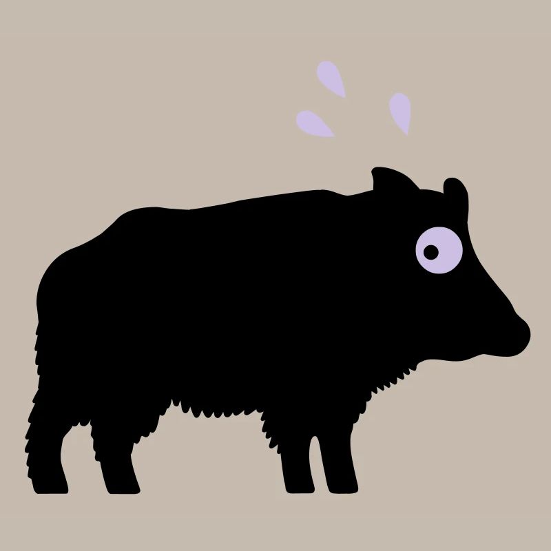 Angstschwitzendes Wildschwein
