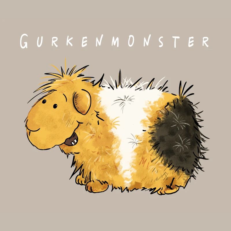 Monstre de concombre drôle je bande dessinée cochon d'inde