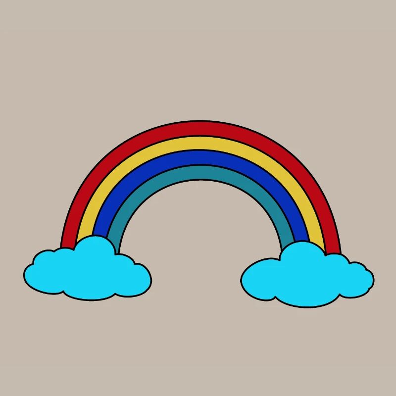 Rainbow clouds sky weather