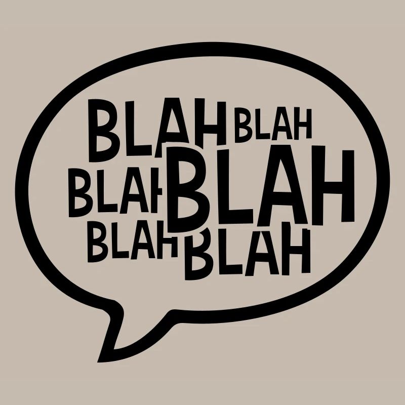 Bulle de dialogue comique bla