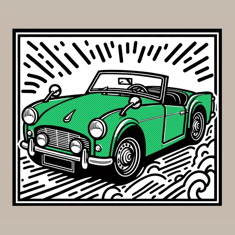 Grünes Oldtimer-Auto