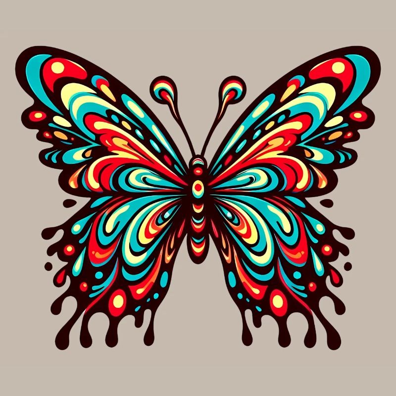 Papillon comique vibrant