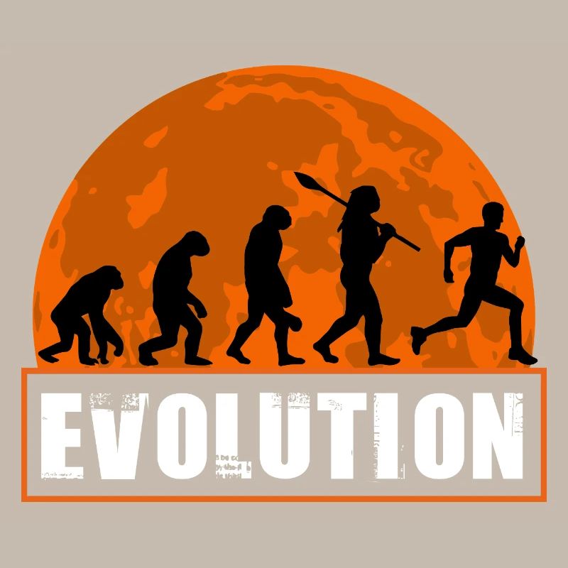 Running Man Evolution Lustiger Läufer T-Shirt Marathon